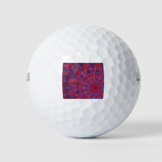 Elegant - MANDALA - PINK - RED Golfballen (Voorkant)