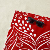 Elegant Mandala Red Strandlaken (In situ)