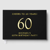 Elegant Mannen 60ste verjaardagsfeest Gastenboek (Voorkant)