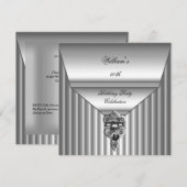 Elegant Mannen 60th Birthday Party Lock Mans 2 Kaart (Voorkant / Achterkant)