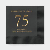 Elegant Mannen 75ste verjaardagsfeest Folie Servetten (Voorkant)