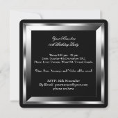 Elegant Mannen Silver Birthday Man 2 Kaart (Achterkant)