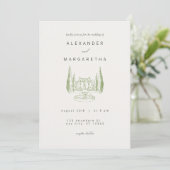 Élégant Manor Faire-part de mariage (Debout devant)