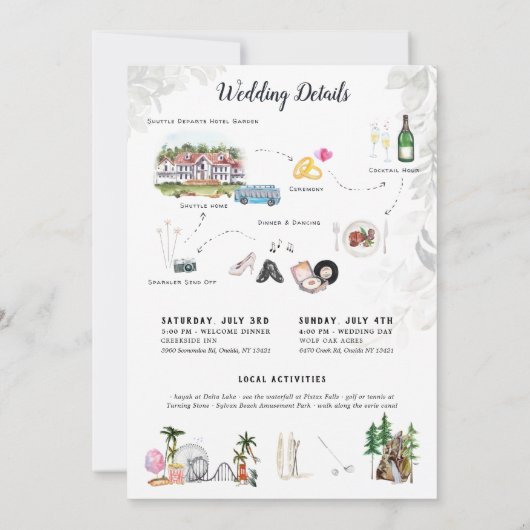 Elegant Manor Villa | EVENTUELE Wekend ter illustr Kaart (Achterkant)