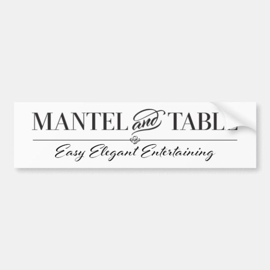 Elegant Mantel en Table Bumpersticker (Voorkant)