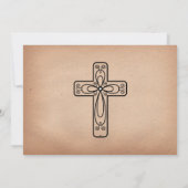 Elegant  Manuscript dwars en Dove Baptisme Kaart (Achterkant)