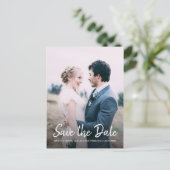 Elegant Manuscript sparen de Foto van het Verlovin Aankondigingskaart (Staand voorkant)