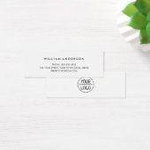 Elegant manuscript voegt logo wit Mini Visitekaart Mini Visitekaartjes (Bureau)