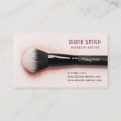Elégant maquillage Artiste Carte de visite avec br (Dos)