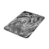 Elegant Marble 7 - Liquid Black en White Badmat (Gekanteld)