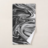 Elegant Marble 7 - Liquid Black en White Handdoek (Handdoek)