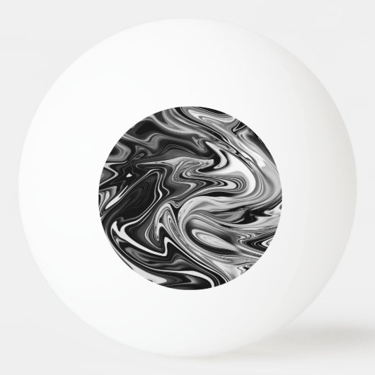 Elegant Marble 7 - Liquid Black en White Pingpongballen (Voorkant)