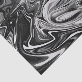 Elegant Marble 7 - Liquid Black en White Tissuepapier (Detail)