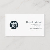 Elegant Marble Abstract Modern Company Logo Visitekaartje (Voorkant)