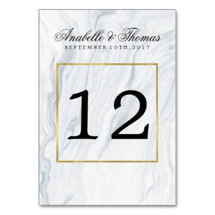 Elegant Marble and Gold Wedding Kaart