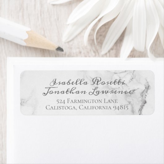 Elegant Marble and Wreath Wedding Labels (Insitu)