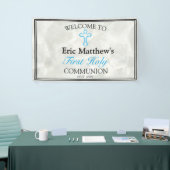 Elegant Marble Boys First Heilige Communauteit Wel Spandoek (Beurs)