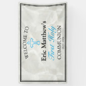 Elegant Marble Boys First Heilige Communauteit Wel Spandoek (Verticaal)