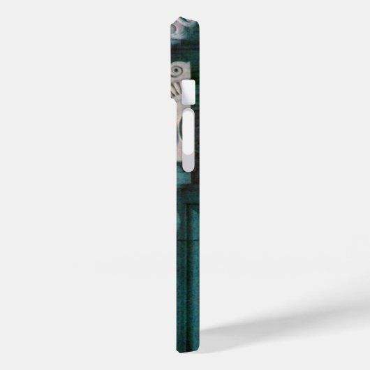 ELEGANT MARBLE COLUMN, PINK BLUE GEM STONE MONOGRA Case-Mate iPhone CASE (Achterkant / Links)