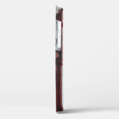 ELEGANT MARBLE COLUMN, PINK RED GEM STONE MONOGRAM Case-Mate iPhone CASE (Achterkant / Links)