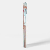 ELEGANT MARBLE COLUMN, PINK RED GEM STONE MONOGRAM Case-Mate iPhone CASE (Achterkant / Rechts)