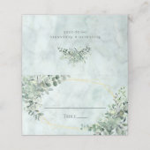 Elegant Marble Eucalyptus Greenery Gold Wedding (Buitenkant ongevouwen)