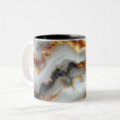 Elegant Marble & Gold Liquid Mug (Devant gauche)