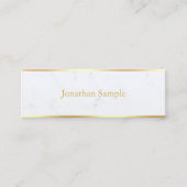 Elegant Marble Gold Name Sjabloon Modern Trendy Mini Visitekaartje (Voorkant)