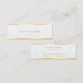 Elegant Marble Gold Name Sjabloon Modern Trendy Mini Visitekaartje (Voorkant / Achterkant)