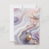 Elegant Marble & Gold Wedding Invitation Bedankkaart (Achterkant)