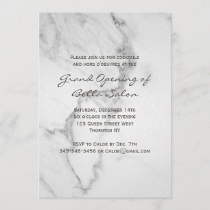 Elegant Marble Grand Opening Uitnodiging