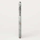 Elegant Marble Gray & Gold monogram naam Case-Mate iPhone Case (Achterkant/links)