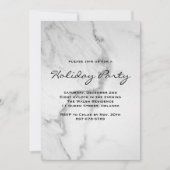 Elegant Marble Holiday Party Uitnodiging (Voorkant)