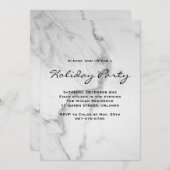 Elegant Marble Holiday Party Uitnodiging (Voorkant / Achterkant)