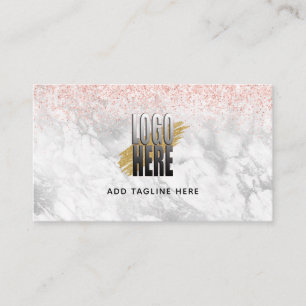 Elegant Marble Loyalty Card l Logo Salon Stylist