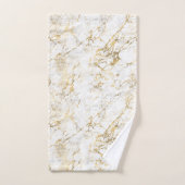 Elegant Marble Pattern Gold White Bad Handdoek (Handdoek)