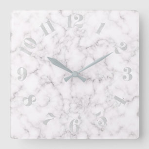 Elegant Marble-stijl Vierkante Klok
