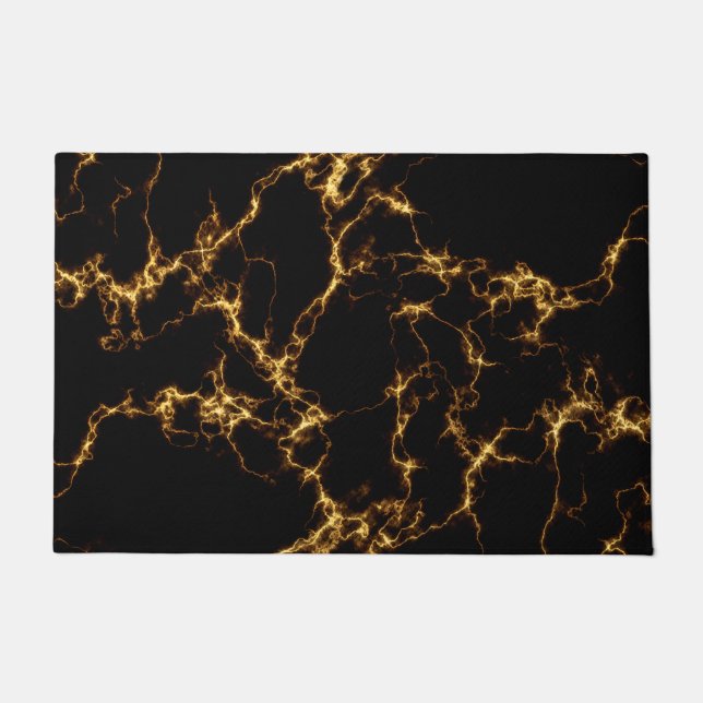 Elegant Marble style3 - Black Gold Deurmat (Voorkant)