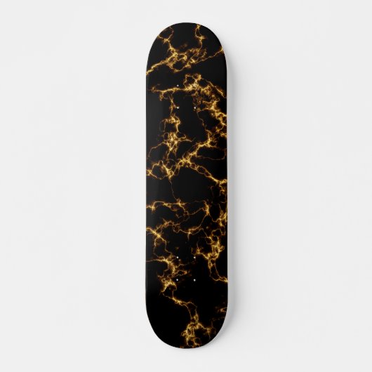 Elegant Marble style3 - Black Gold Skateboard (Voorkant)