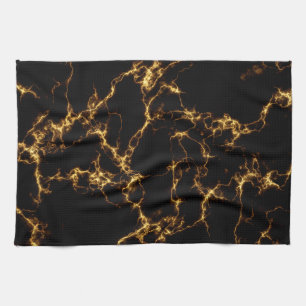 Elegant Marble style3 - Black Gold Theedoek