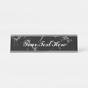Elegant Marble style4 - Zwart-wit Bureau Naambordje
