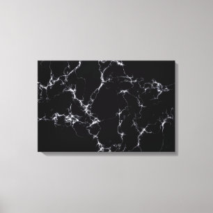 Elegant Marble style4 - Zwart-wit Canvas Afdruk
