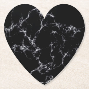 Elegant Marble style4 - Zwart-wit Kartonnen Onderzetters