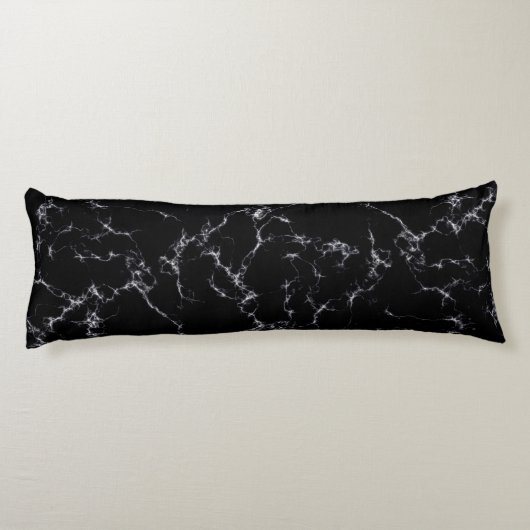 Elegant Marble style4 - Zwart-wit Lichaamskussen (Achterkant)