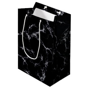 Elegant Marble style4 - Zwart-wit Medium Cadeauzakje
