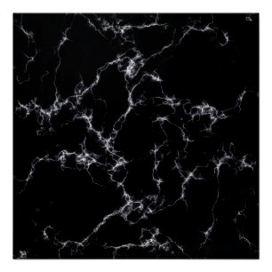 Elegant Marble style4 - Zwart-wit Perfect Poster