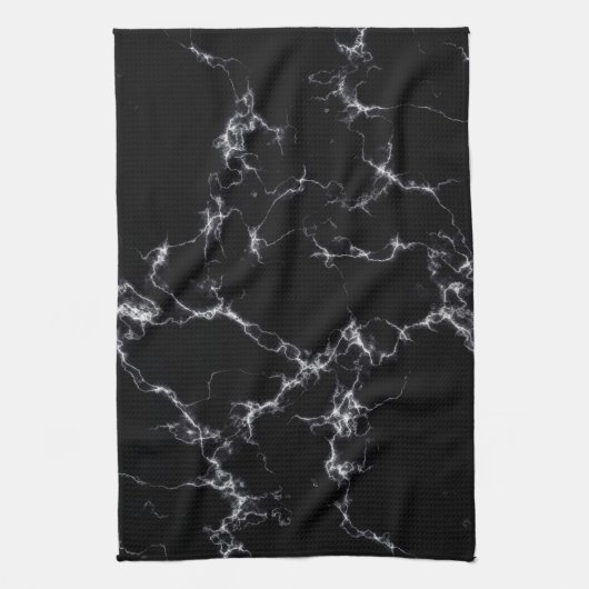 Elegant Marble style4 - Zwart-wit Theedoek (Verticaal)