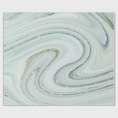 Elegant Marble Swirl Silver Glitter Sparkle Glam Cadeaupapier (Vlak)