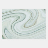 Elegant Marble Swirl Silver Glitter Sparkle Glam Inpakpapier Vel (Voorkant)