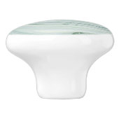 Elegant Marble Swirl Silver Glitter Sparkle Glam Keramische Knop (Zijkant)